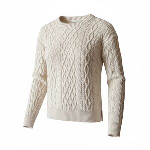 J.Crew Cream Cable Knit Sweater Size Small Classic Fisherman